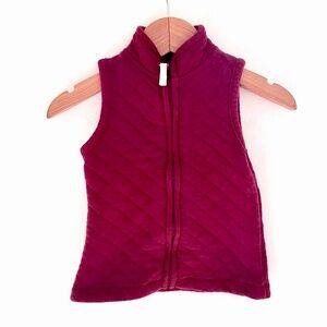 10/$35💥Quilted Mulberry Full Zip-Up Baby Girl Vest, Mock Neck, Lightweight